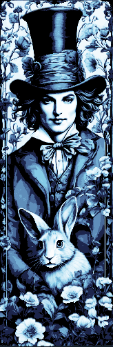 Set of 3 Bookmarks - The weird world of Alice in Wonderland tapestry style