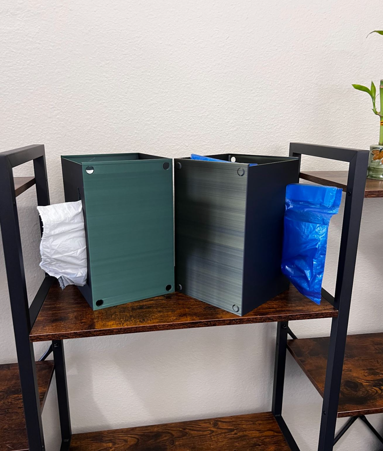 Stackable Trash Bag Roll Holder / Dispenser