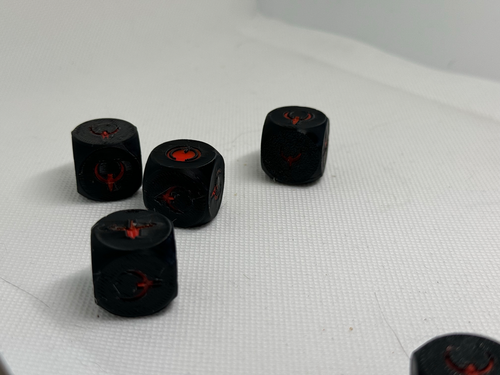 Quake Dice: 6 Sided with Quake Arena, Live Logos