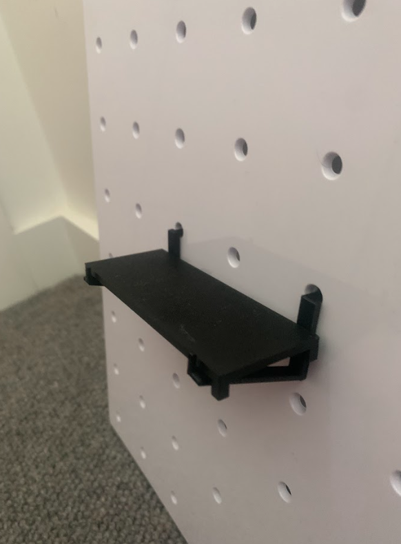 40mm pegboard hooks and shelf