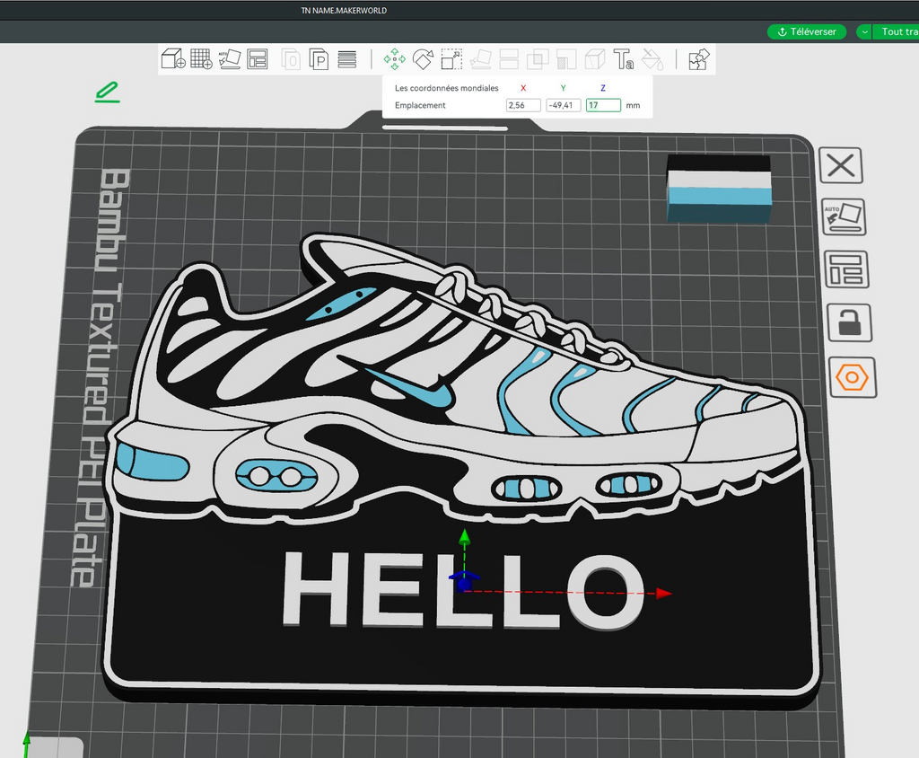 Light Nike TN Shoes lamp with YOUR NAME LED 1AMS
