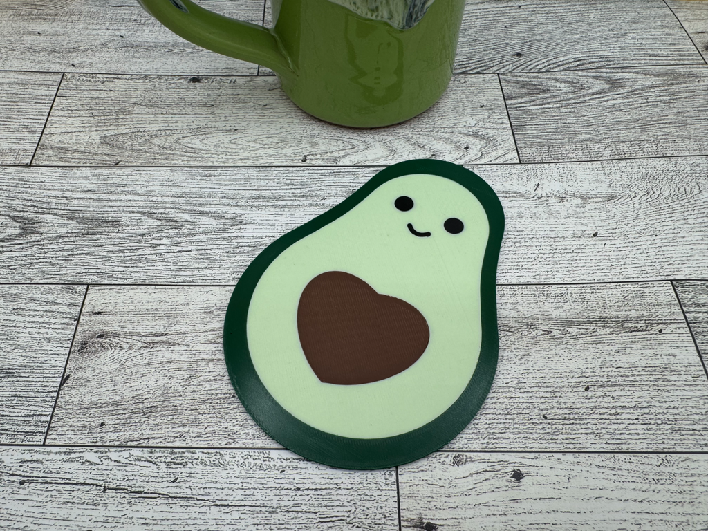 Avocado Coaster with Holder