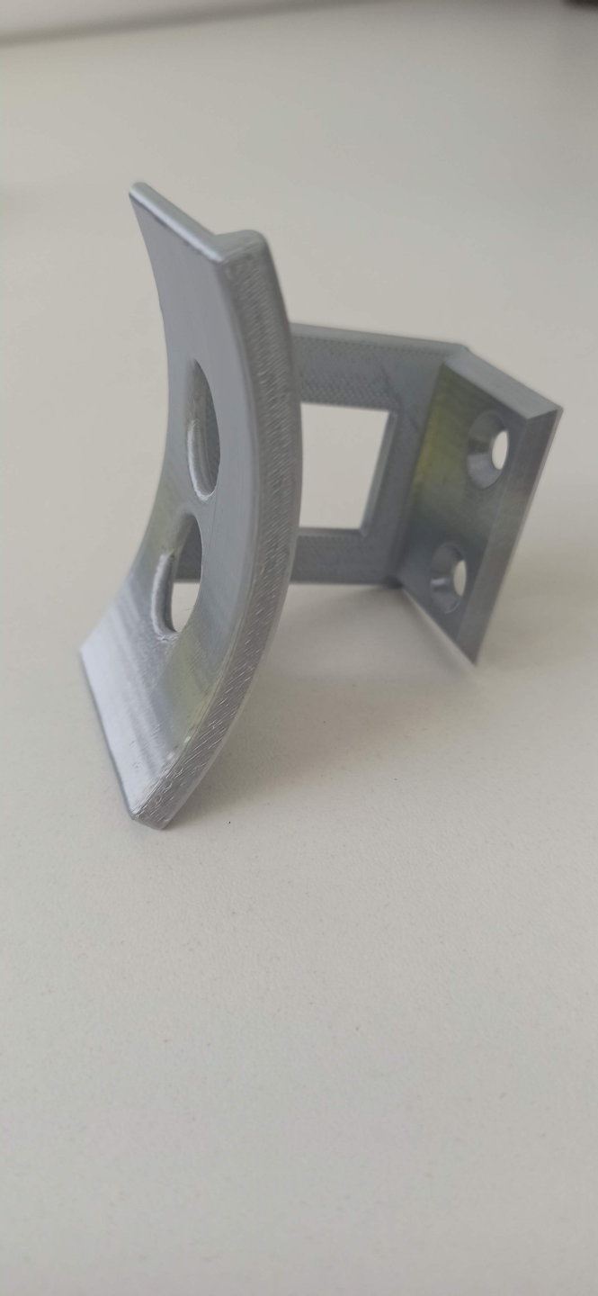 Under desk headphone holder - less material