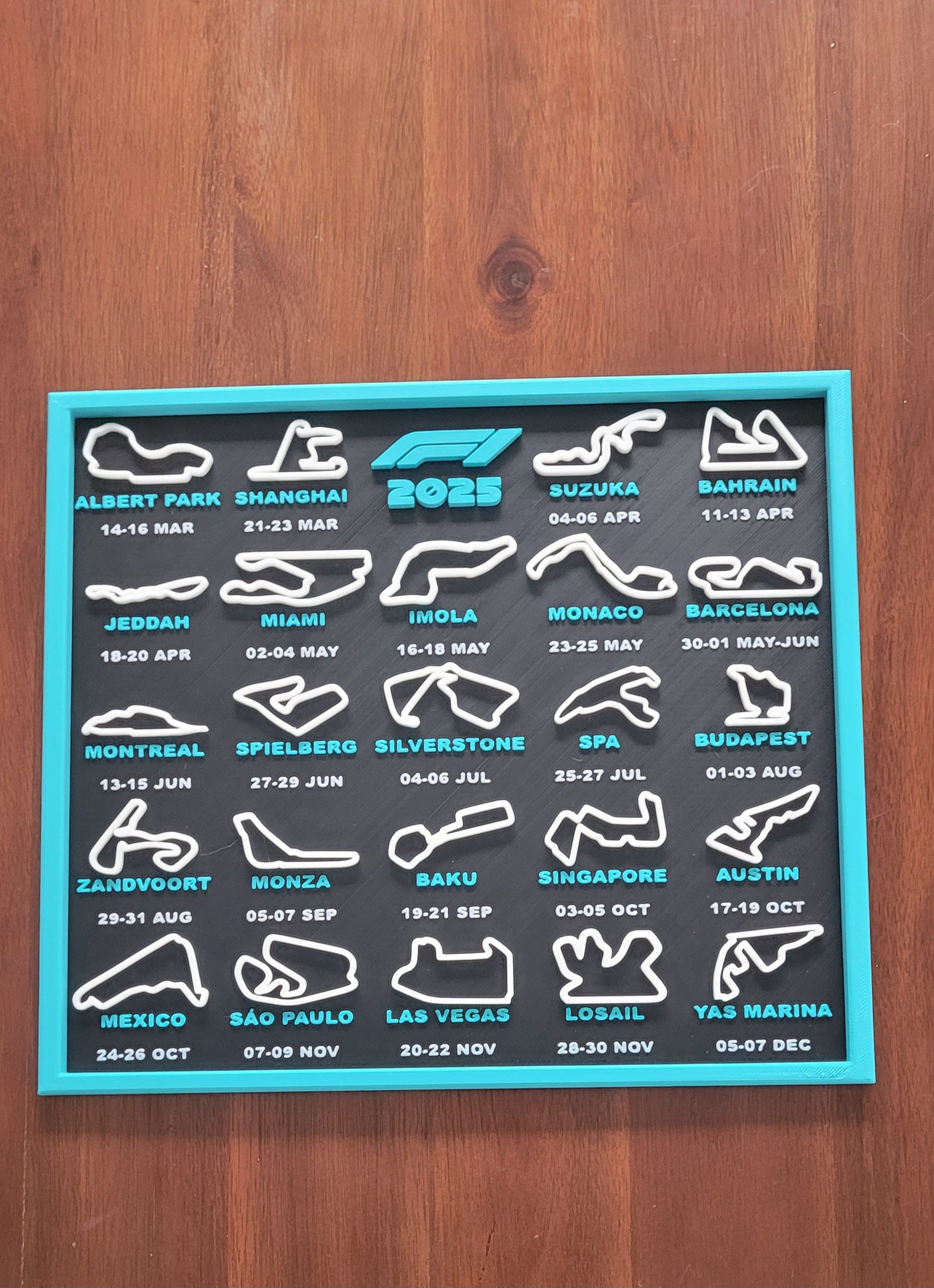 Formula 1 2025 Race Calendar With Track Display
