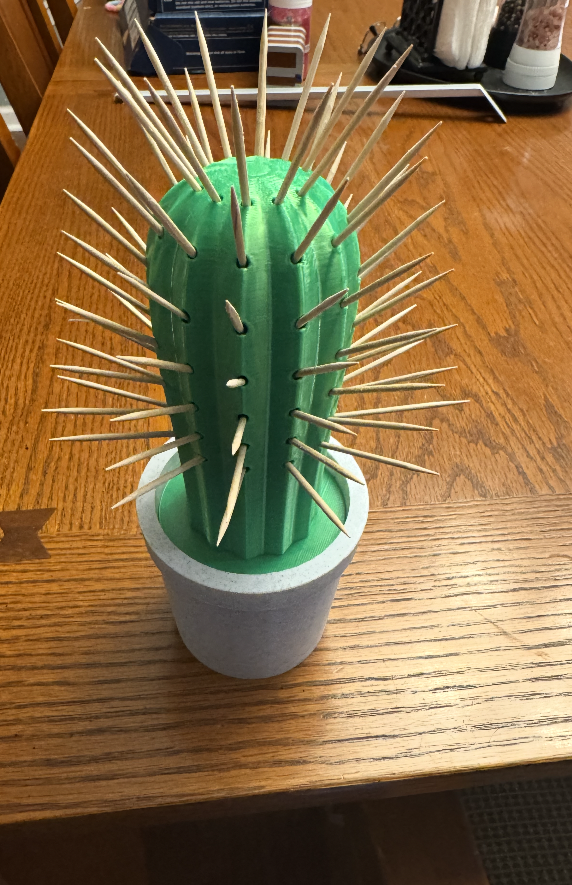 Cactus Toothpick Holder With Pot