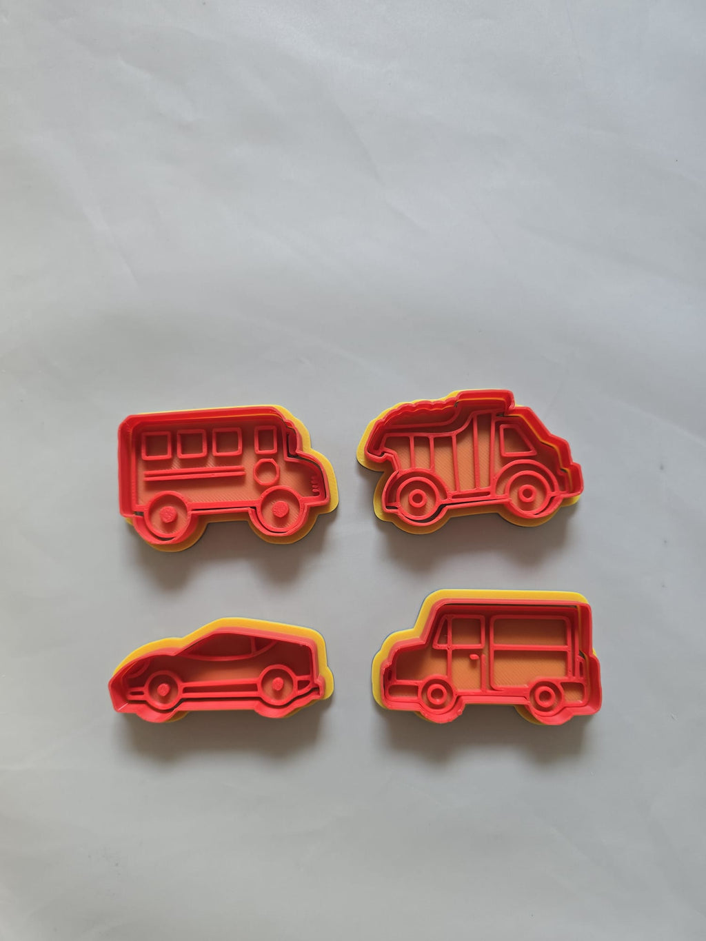 Vehicle Cute Set 2 Cookie Cutter Playdoh Clay Fun