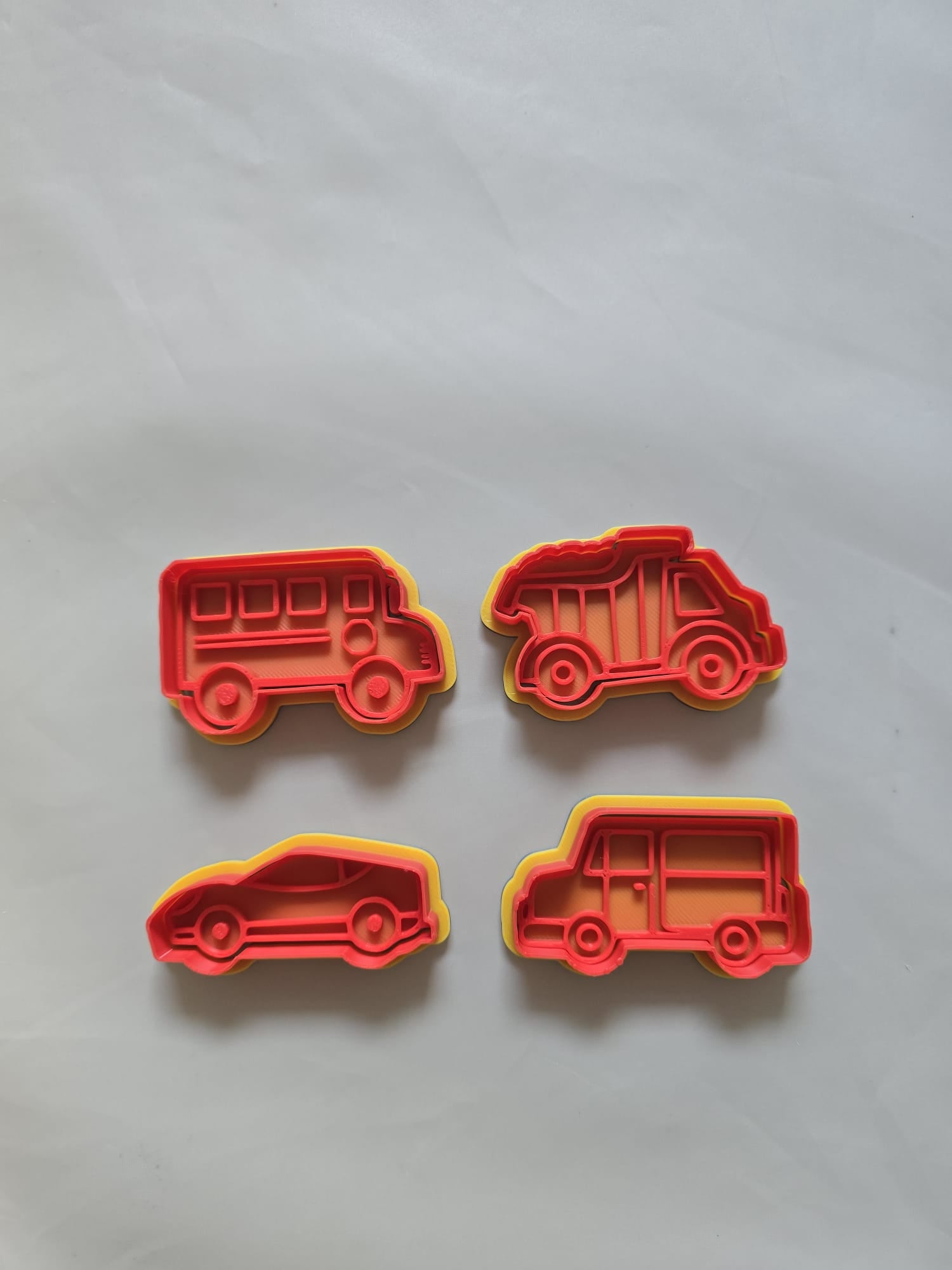 Vehicle Cute Set 2 Cookie Cutter Playdoh Clay Fun