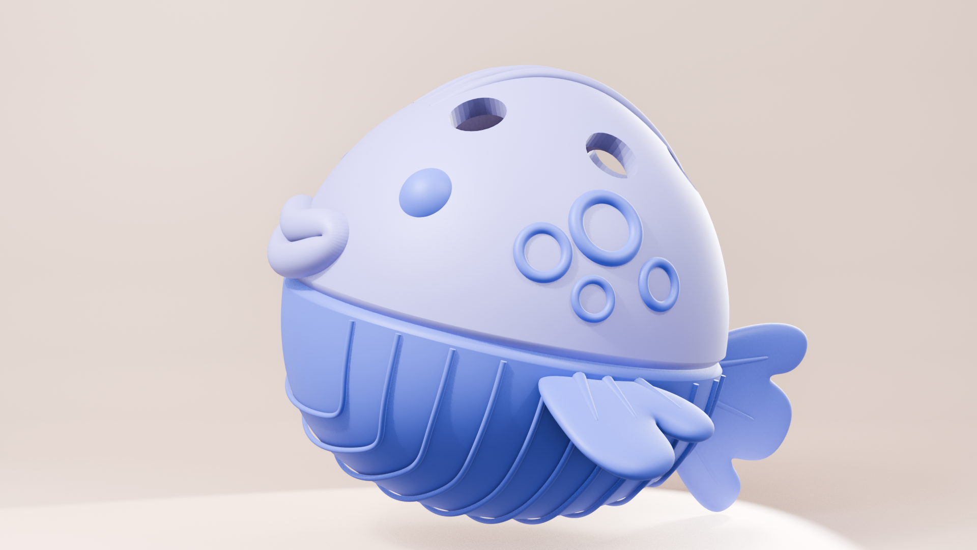 WobbleFish: 3D Interactive Cat Treat Dispenser Toy