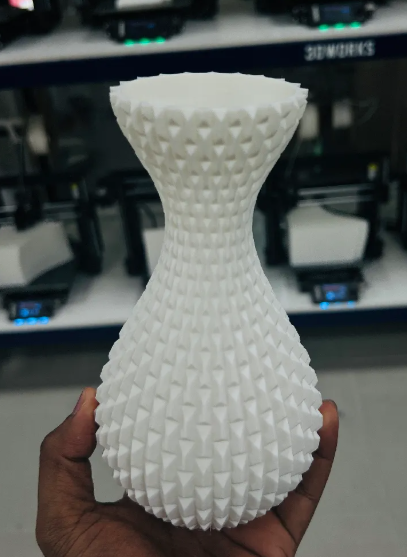 vase with rectangular pattern