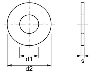 DIN 9021 - Washer / Body Disk - Extra Sizes M3 - M10