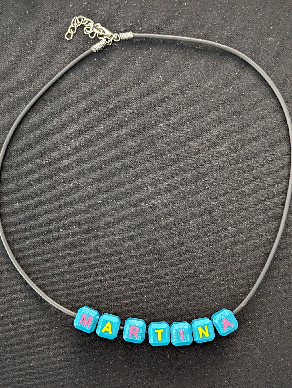 Letters&numbers CUBES collar-keychain-pendant EASY FAST PRINT