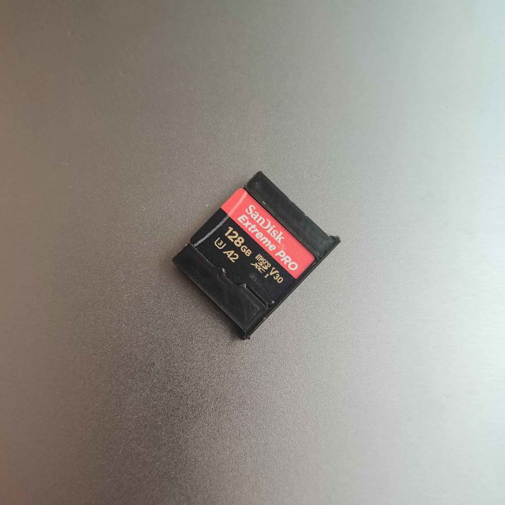 Camera hot shoe with SD card storage