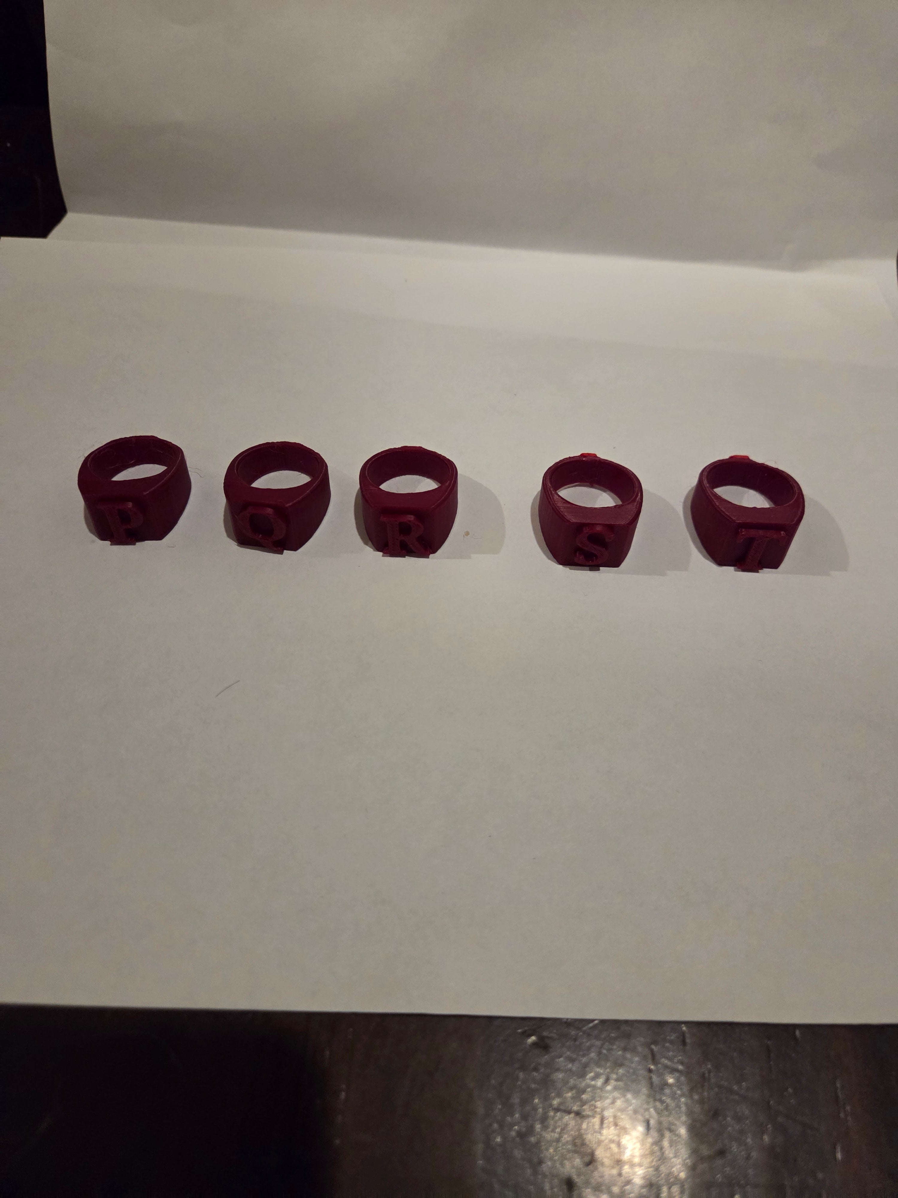 letter rings