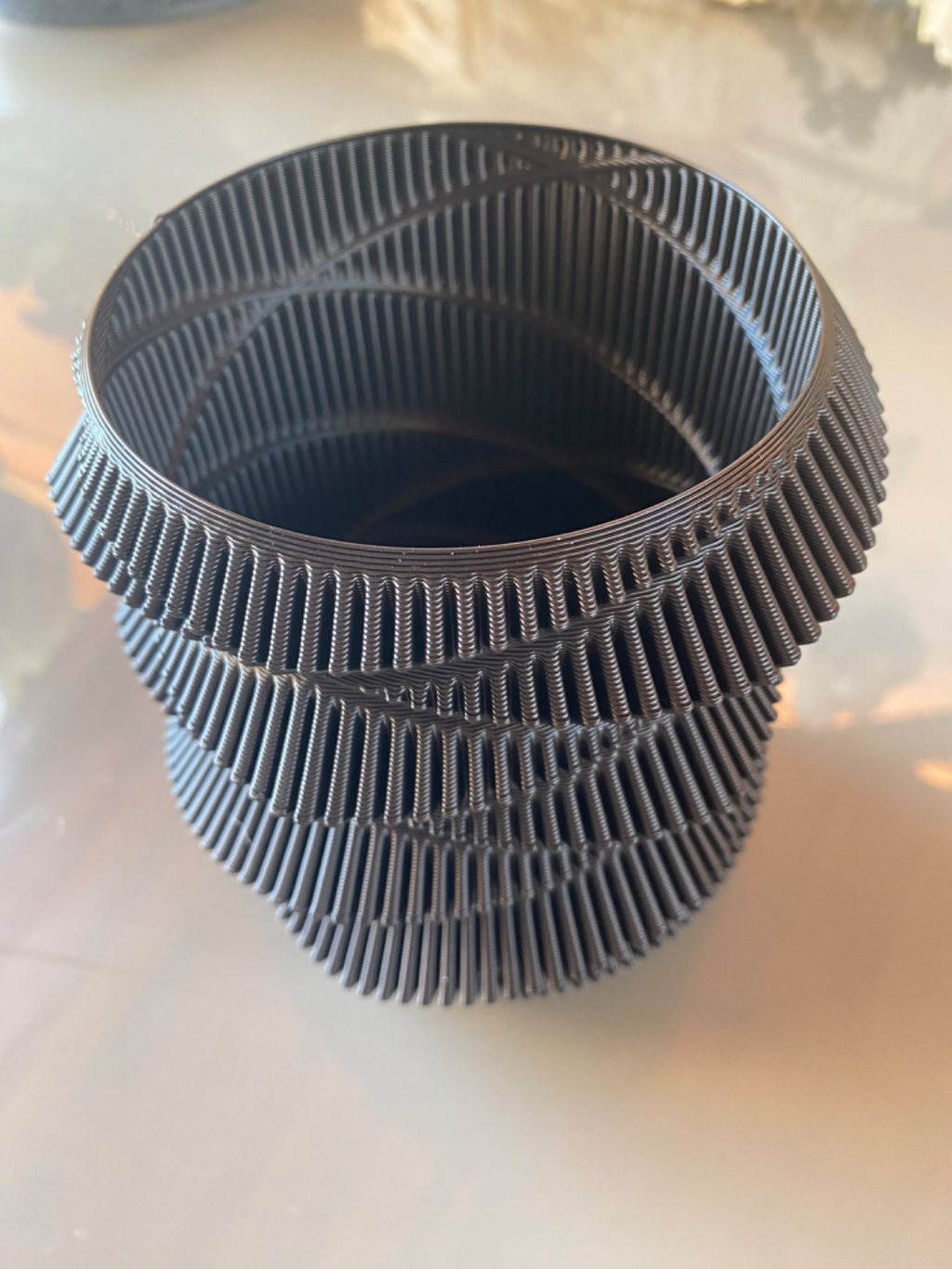Double Helix Vase with Fins.