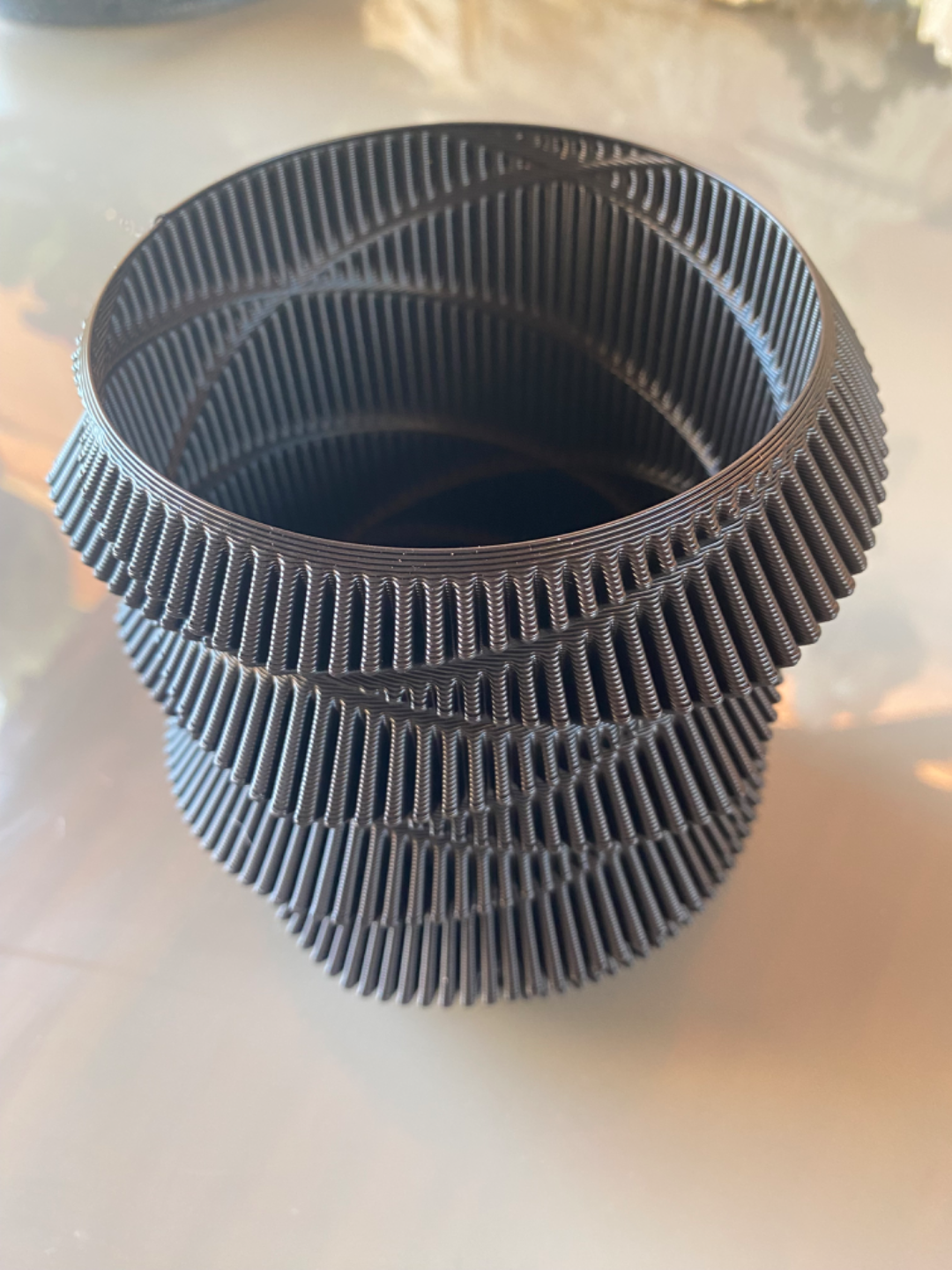 Double Helix Vase with Fins.