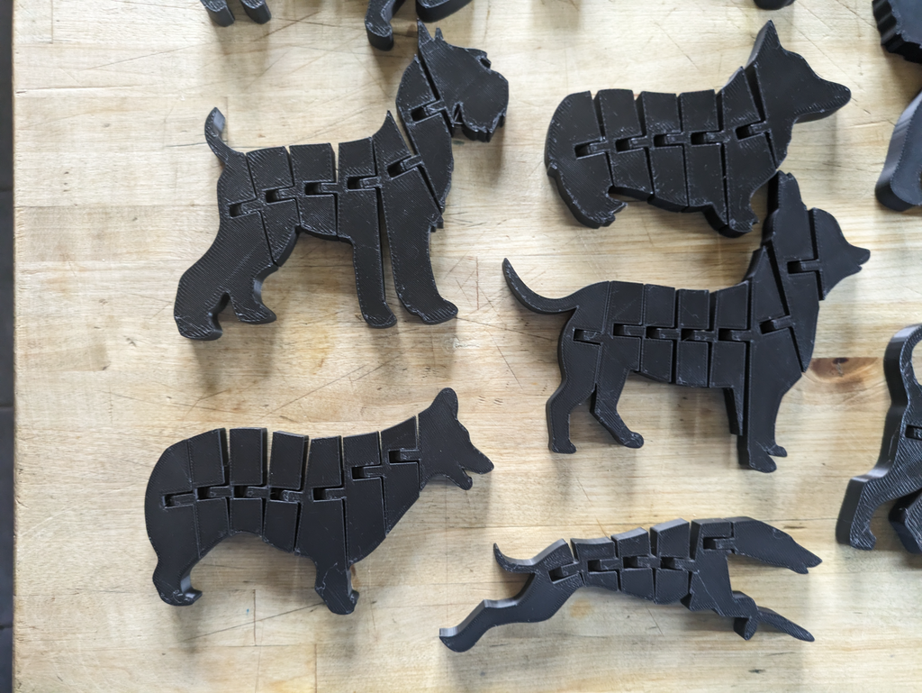 17 flexible dog silhouettes