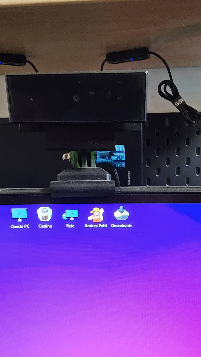 support webcam monitor gopro attachment
