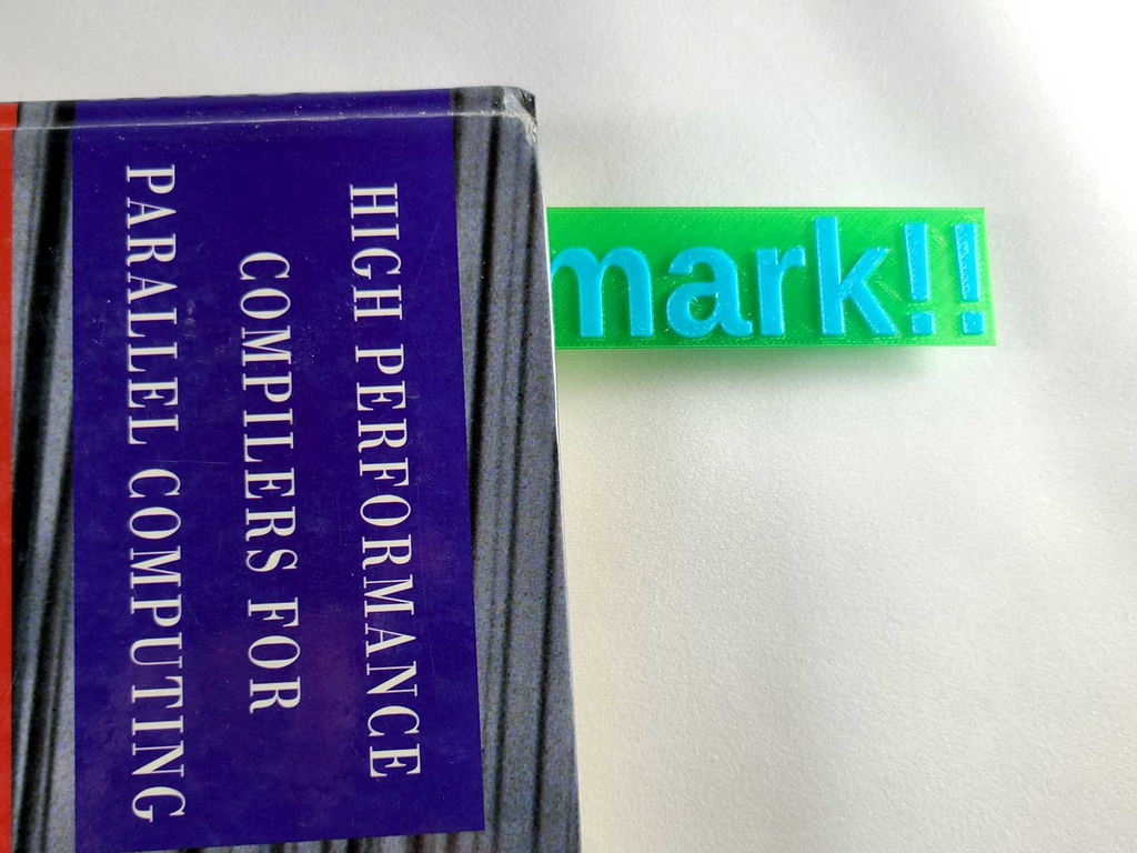 Customizable Text Bookmark with Raised Letters