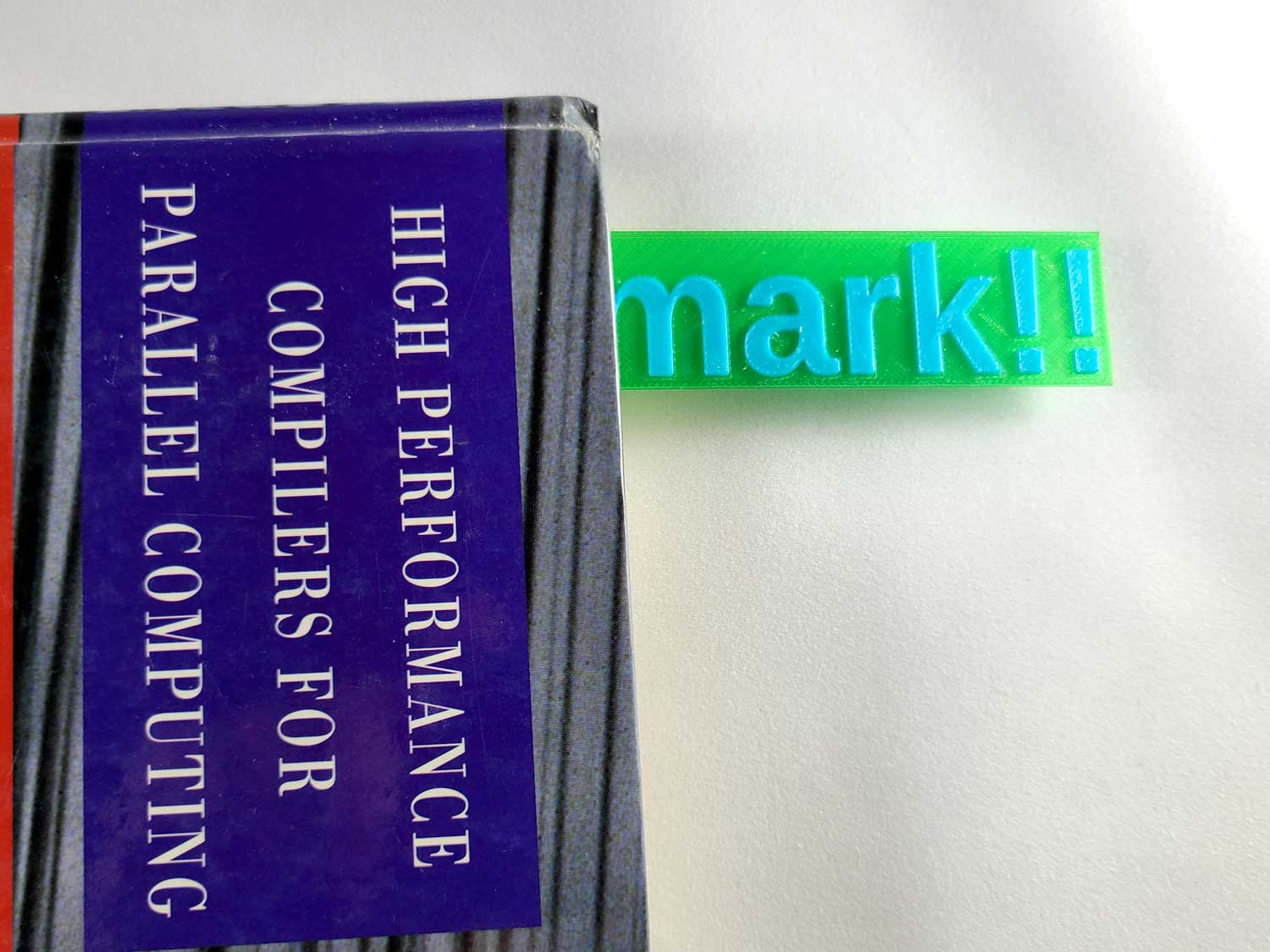 Customizable Text Bookmark with Raised Letters