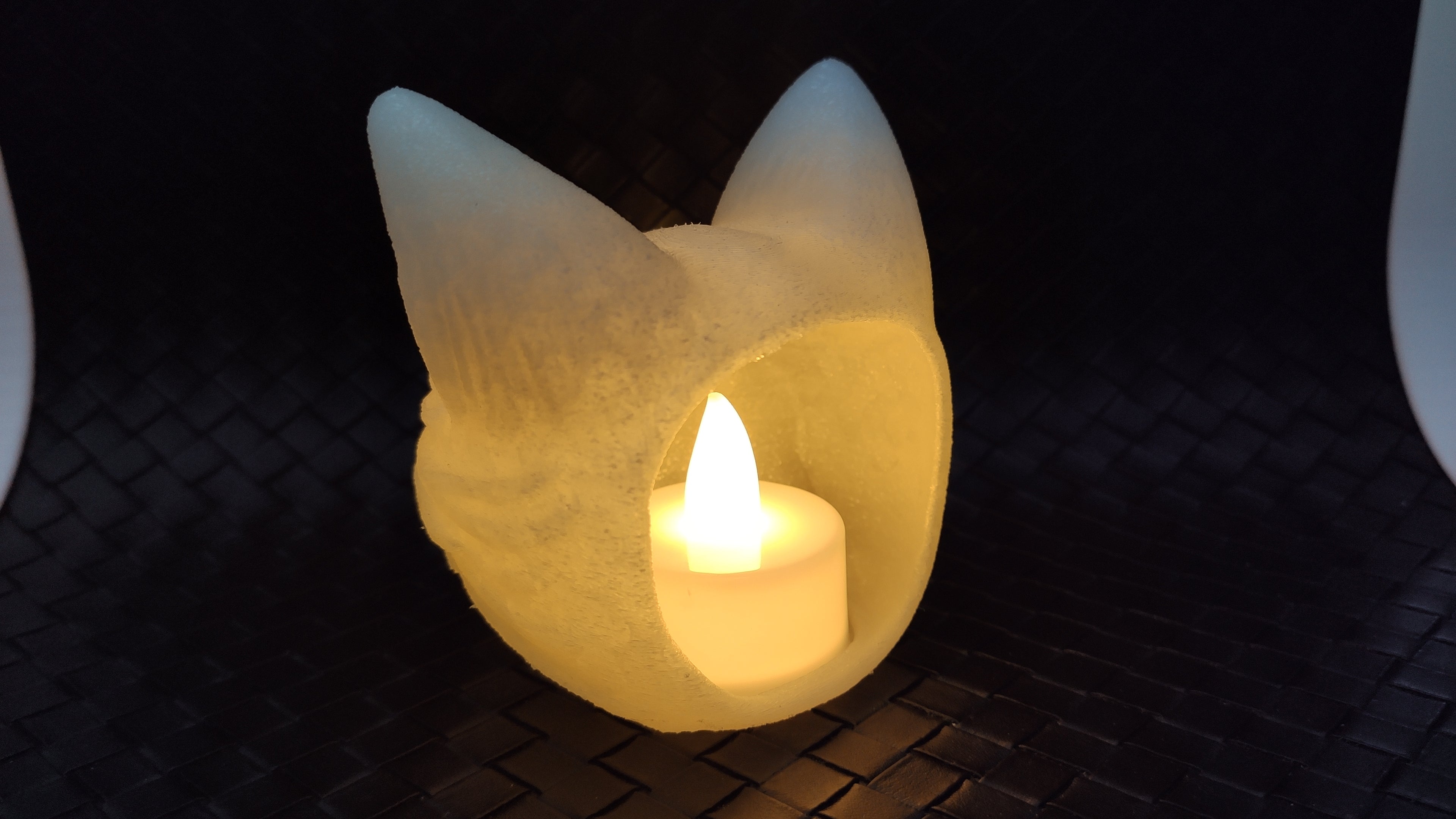 Cat Head - LED tea light holder