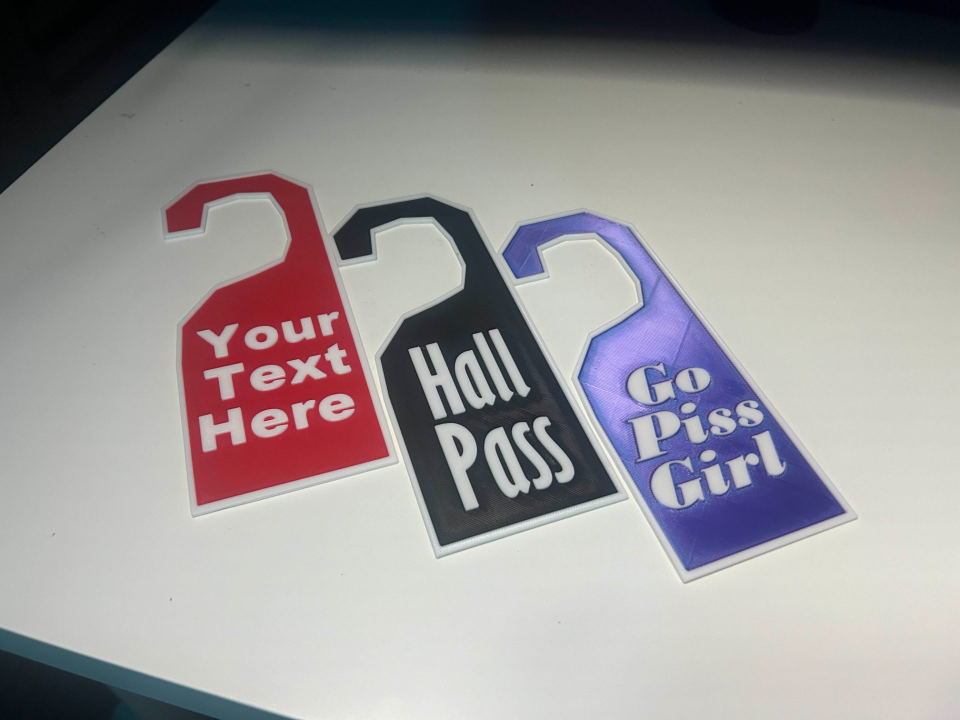 Custom Hall Pass Hanger