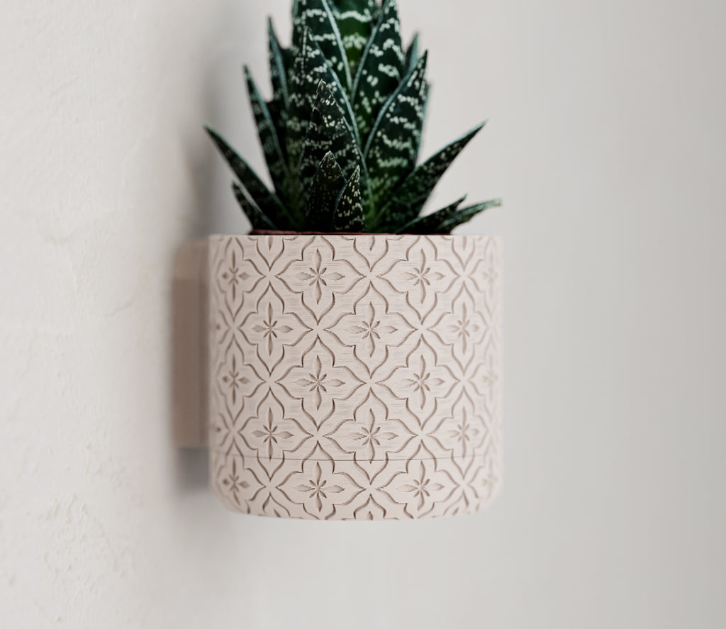 Wall Mounted Plant Pot with Removable Drip Tray