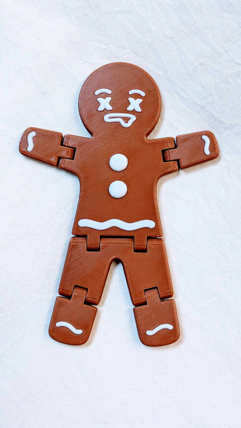 Articulated Gingerbread Man - 5 face options