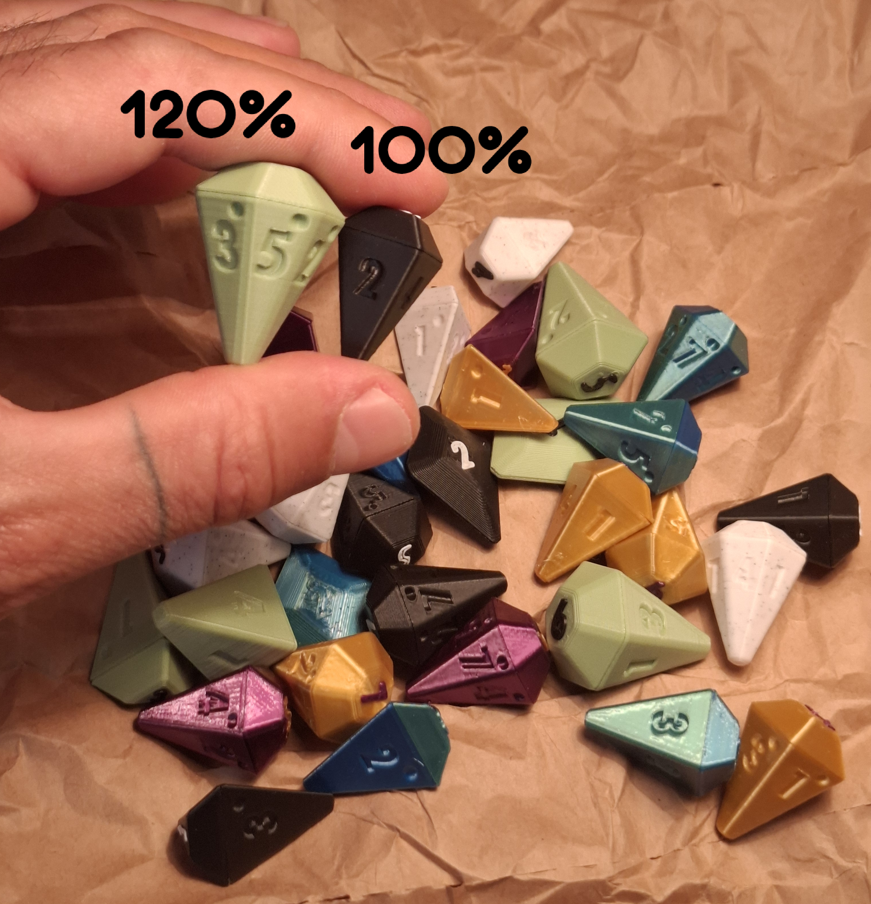 crystal dice set