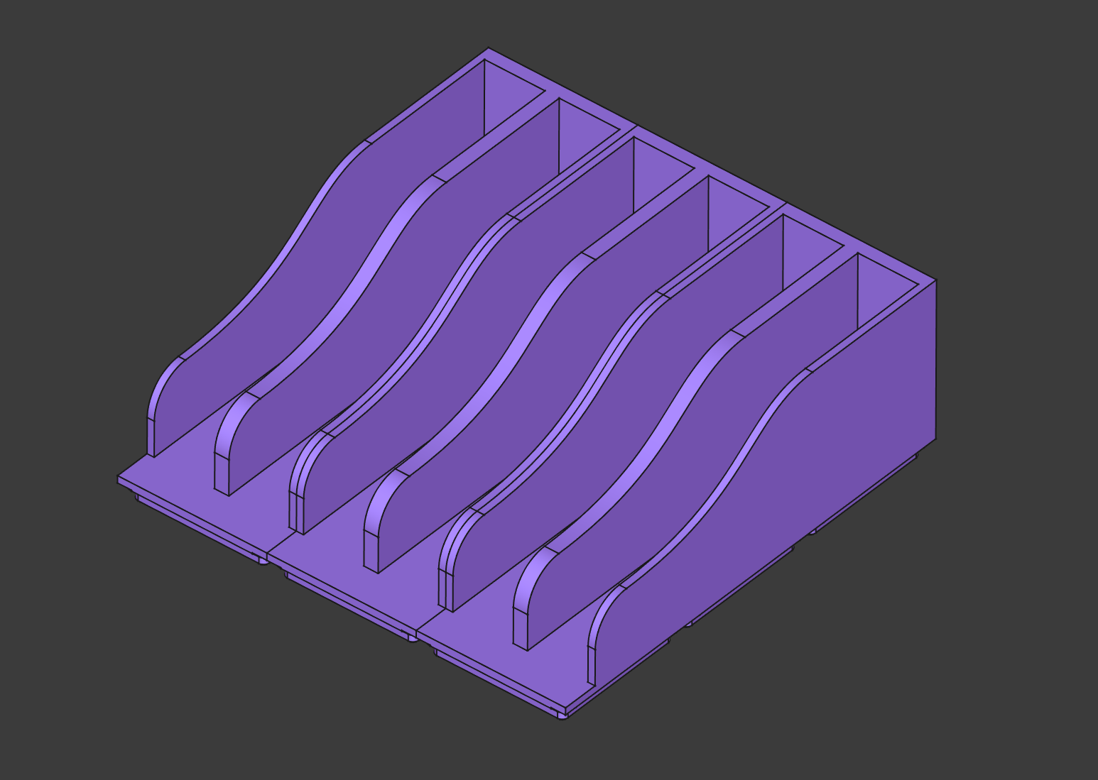 Gridfinity Utensil Dividers (1x3 base)