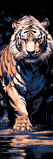 Creatures real and fantastical - Bengal Tiger, White Tiger and Pegasus - Set of 3 bookmarks