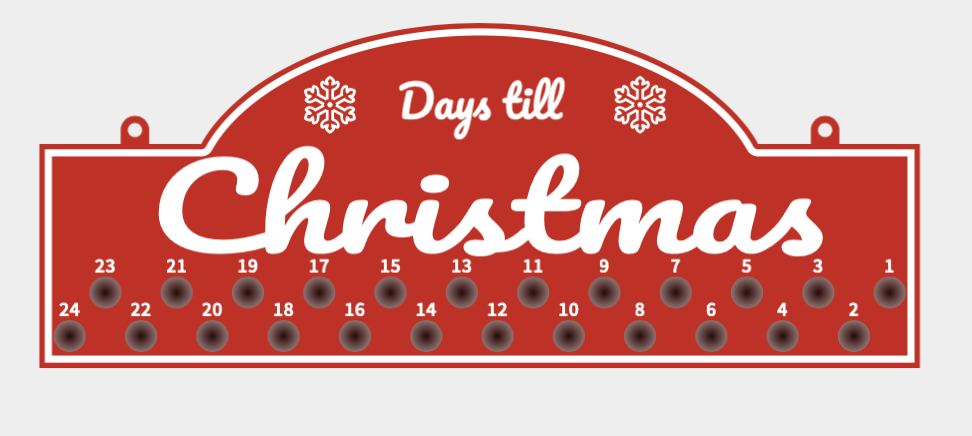 Christmas Candy Cane Advent Countdown
