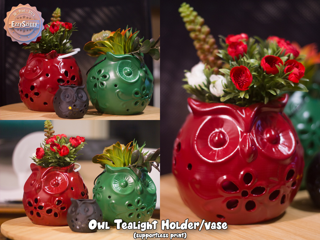 Owl tea-light holder/vase