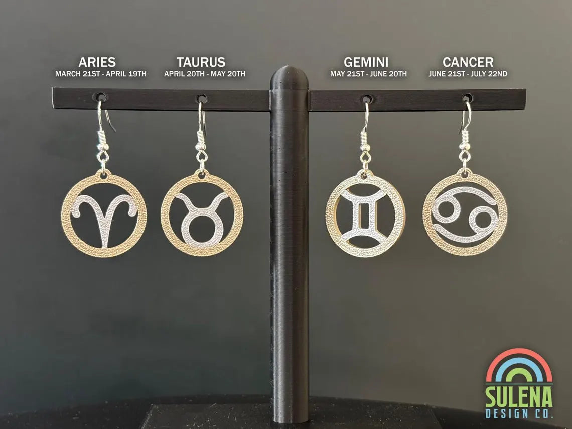 Zodiac Earrings • All Signs • Free Commercial Use