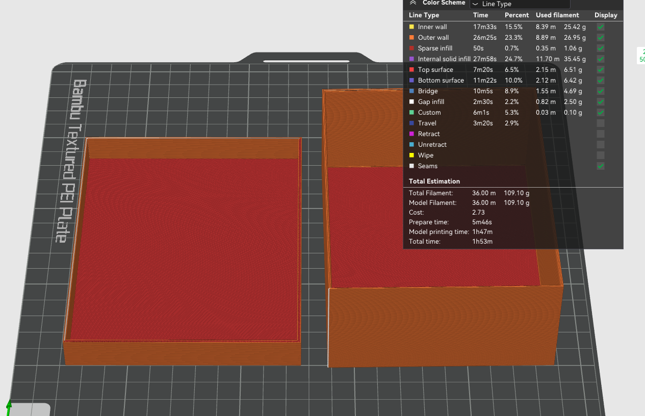simple Box with Lid (optional) 130x101x50 109g <2h