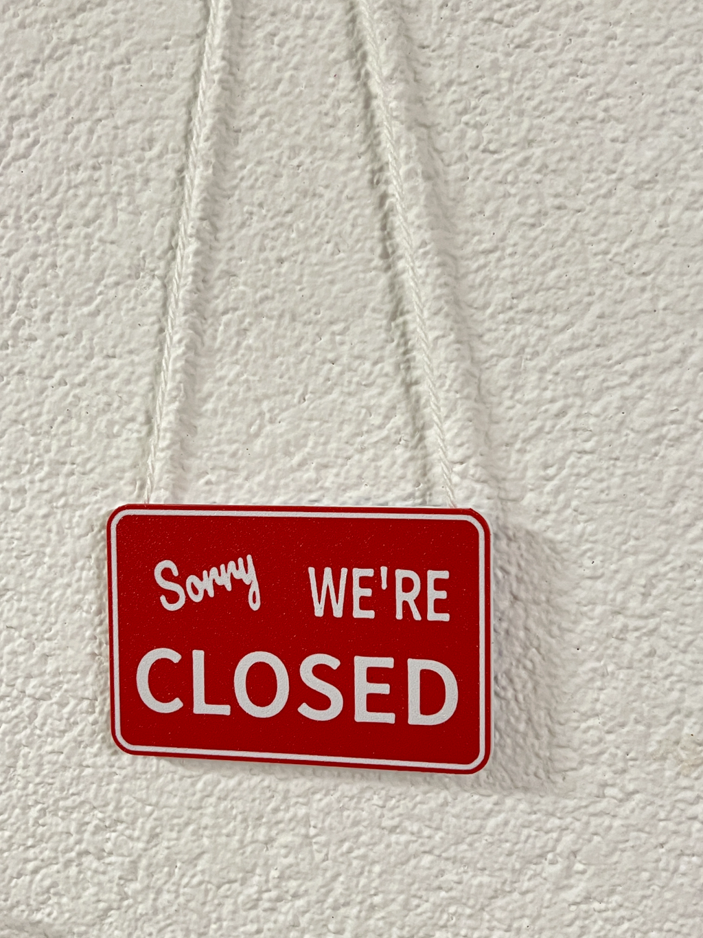 Shop Sign - We are opened / closed with holder