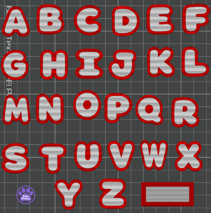 Alphabet Straw Toppers (8mm & 10mm) AMS and Pause