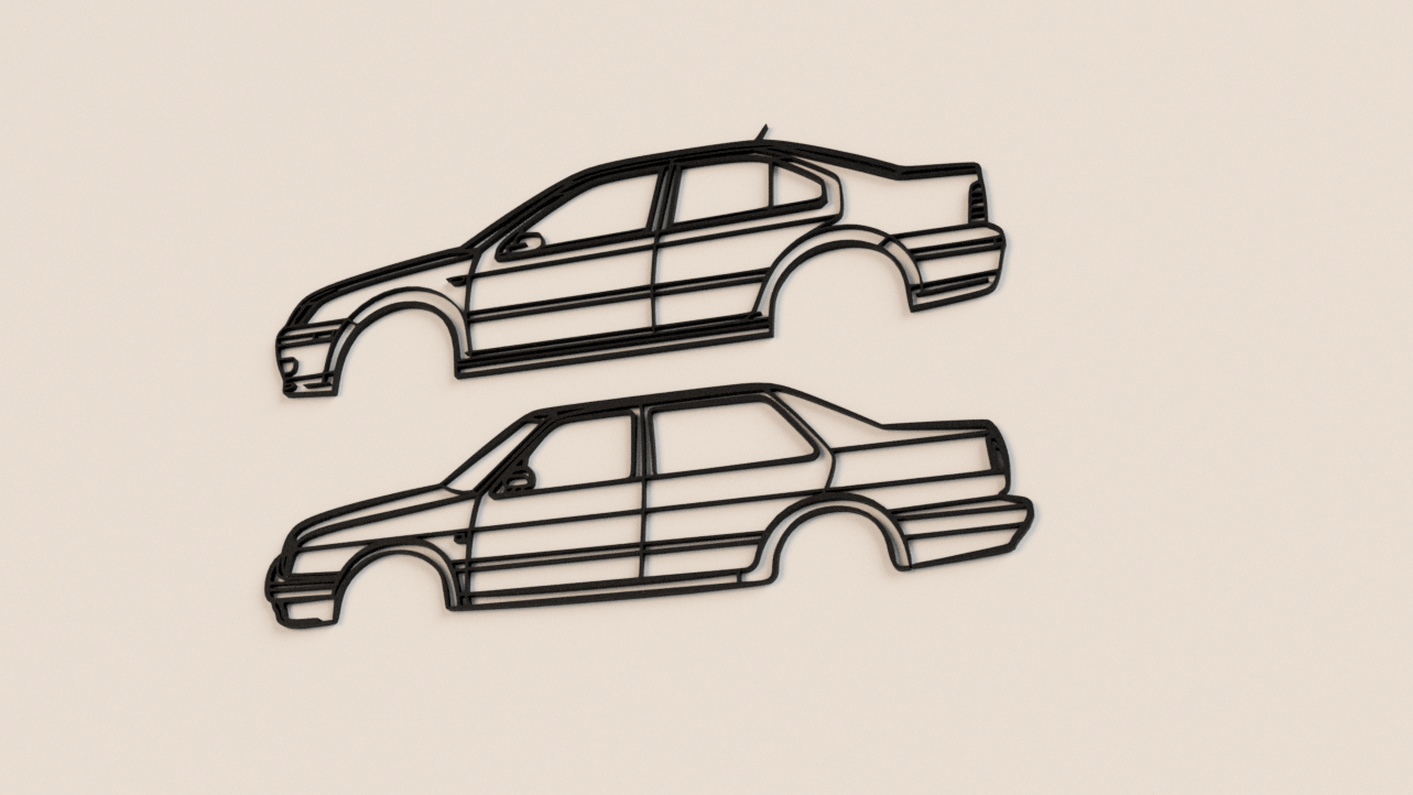 VW Jetta Models 2D wall art decor