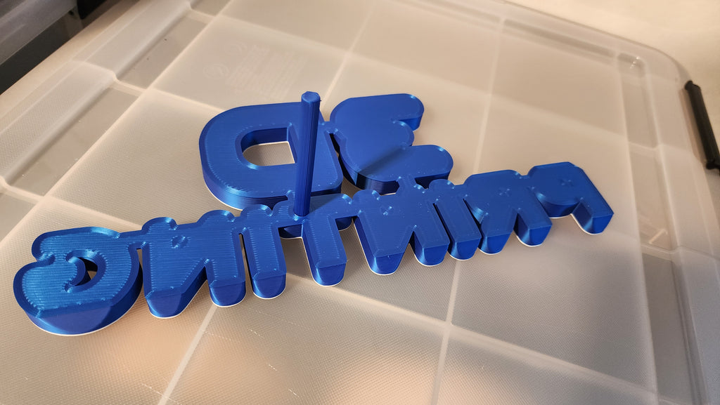 3D Printing Sign 2-color w/stand