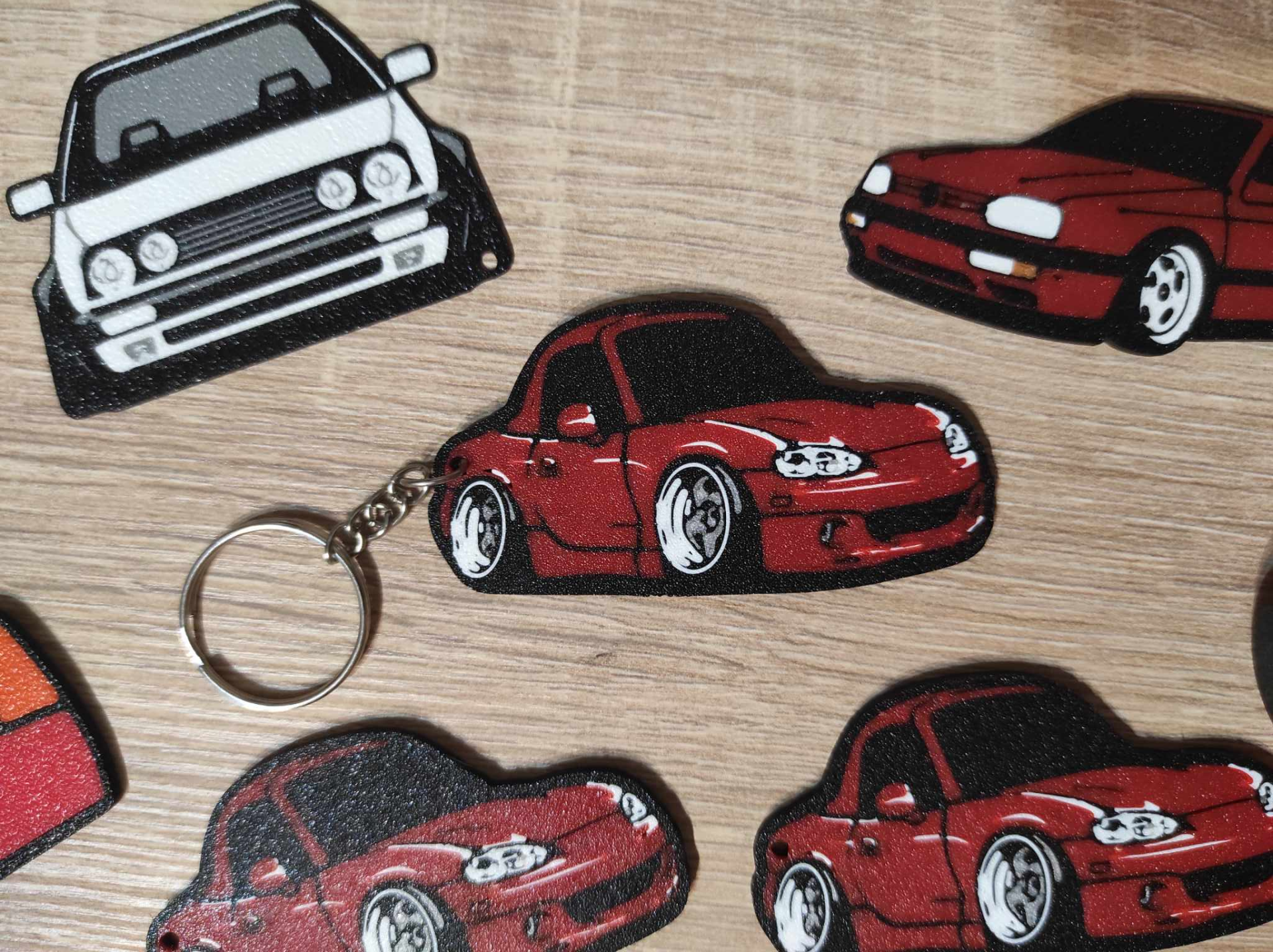 Tooned Mazda MX-5 keychain (Miata NB)