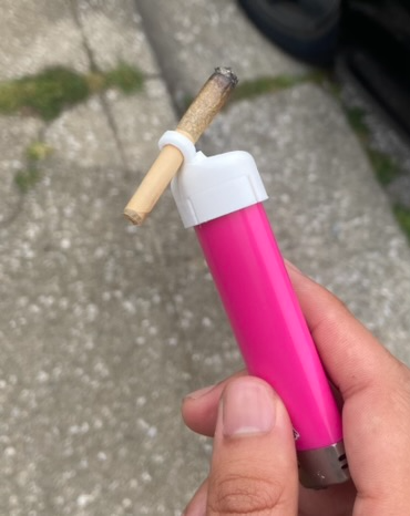 lighter keychain/ Joint roach clip on lighter