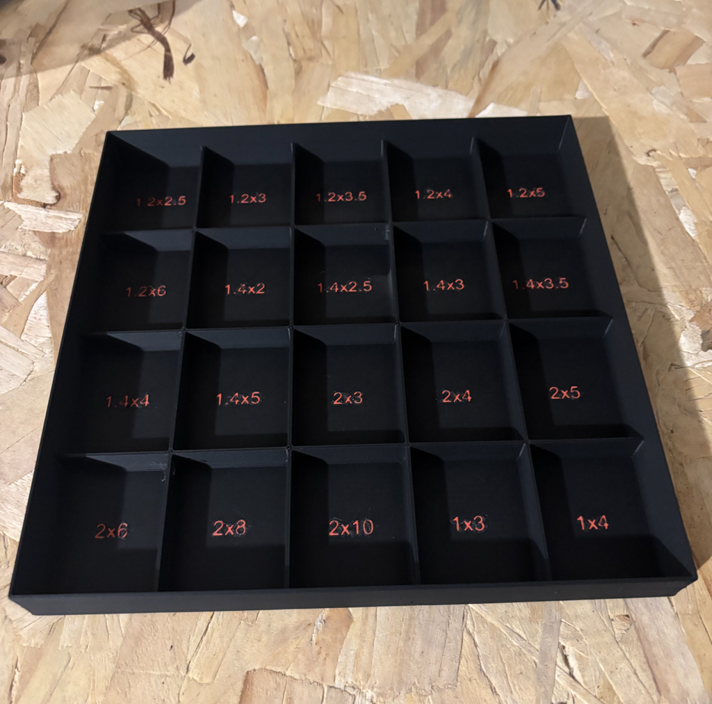 organizer for self-tapping micro wood screws
