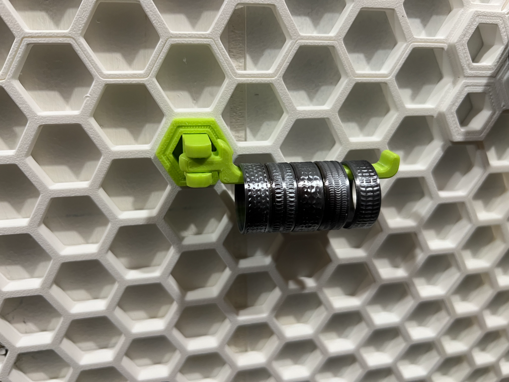 Hinged Hooks for HSW (honeycomb storage wall)