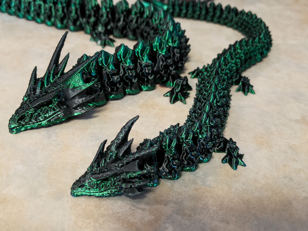 Articulated Flexi Dragon - Easy 3D Printable