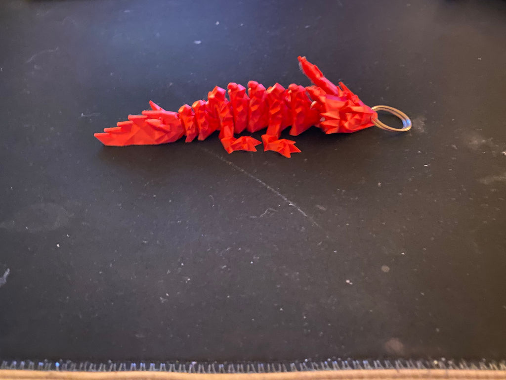 Articulated Crystal Dragon Keychain