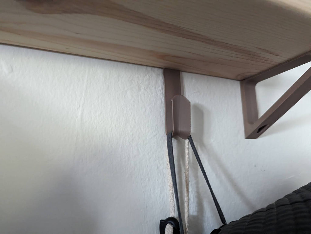 Shelf brackets and hanging hooks