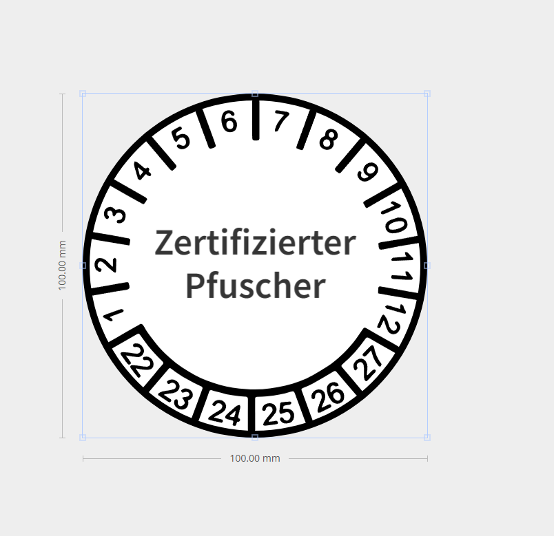 Modifizierbarer TÜV Banner