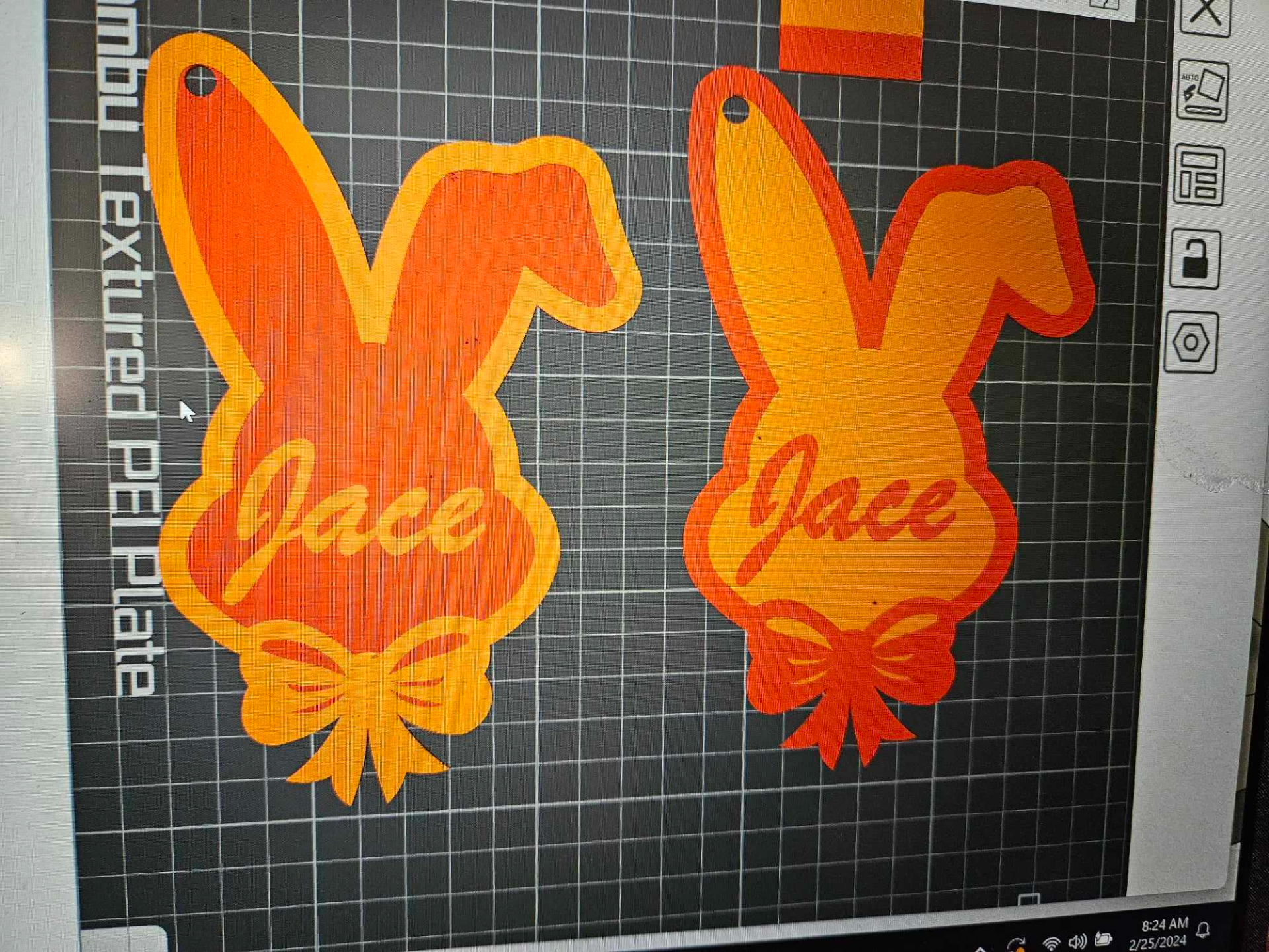 Easter bunny gift tag female