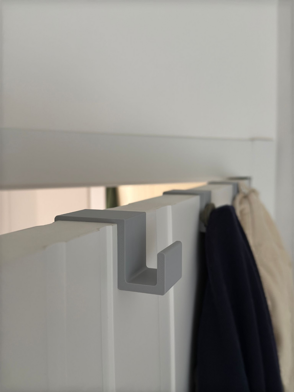 Coat hanger on the door