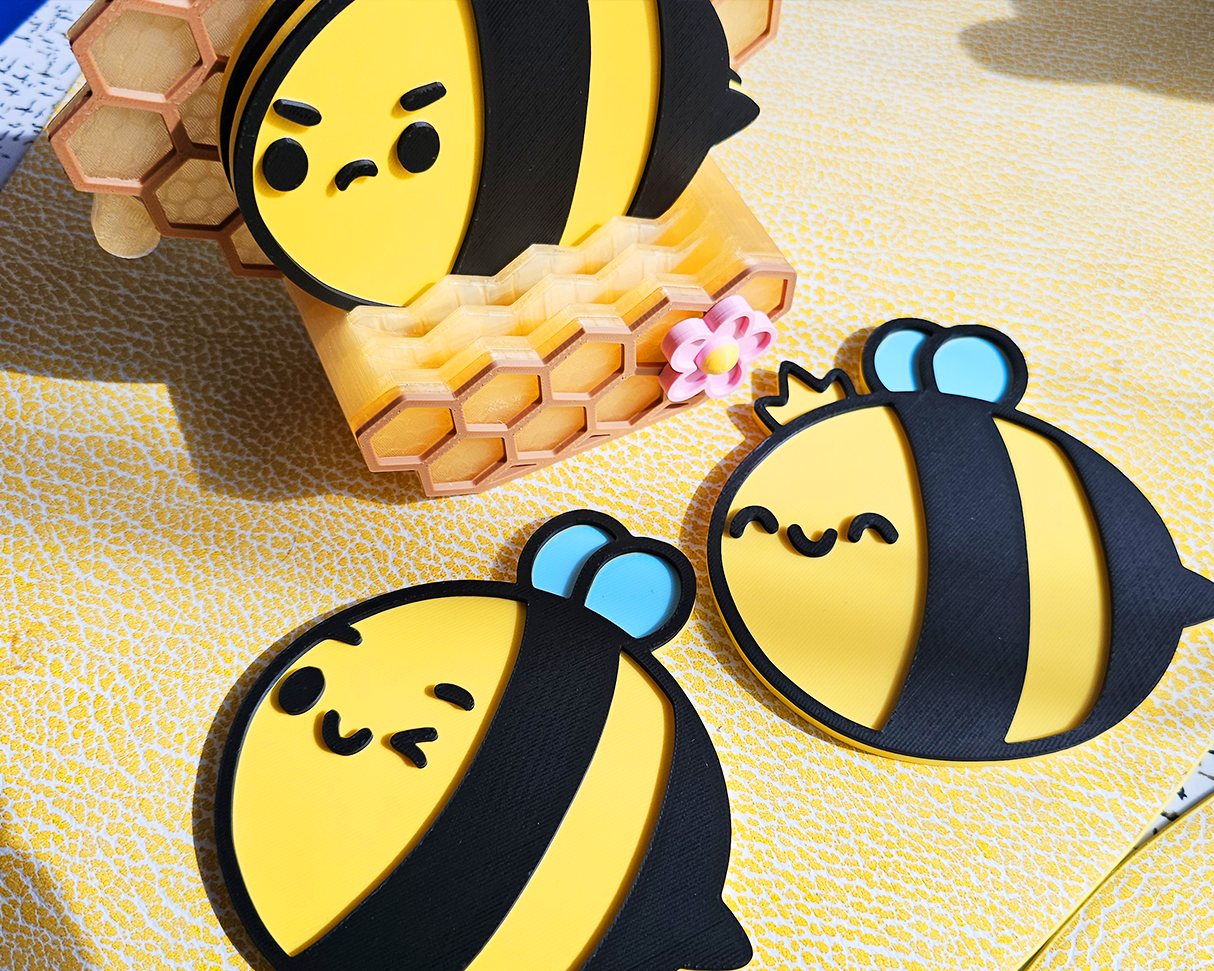 Honey Bee Coaster Set