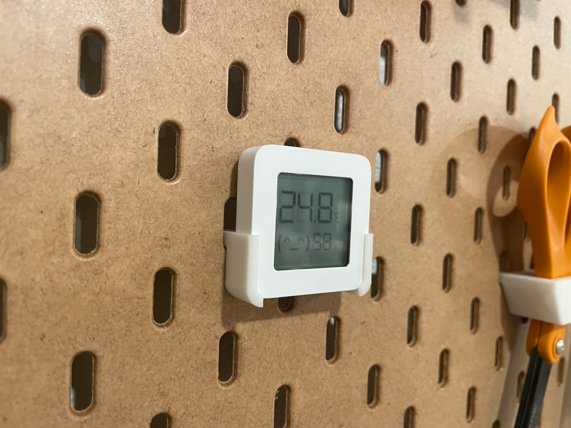 IKEA Pegboard Mijia Temperature/Humidity Sensor Holder